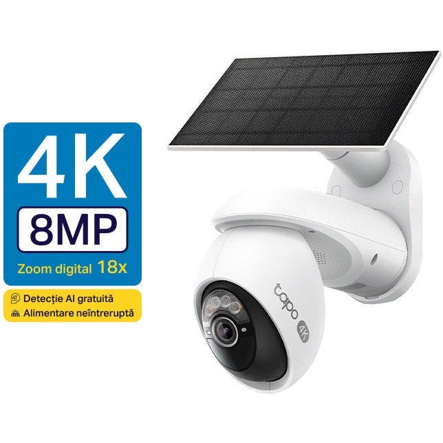 TP-Link Tapo C660 KIT, 4K, panou solar
