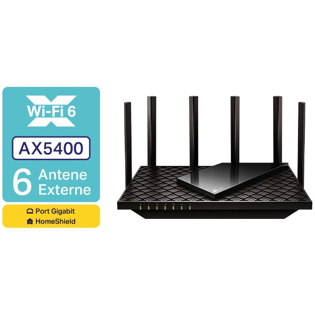 Router Wireless TP-Link Archer AX72, AX5400, Dual-Band, Wi-Fi 6, Dual-Core CPU, OFMA, Beamforming, HomeShield Security, Ultra-Low Latency, OneMesh™