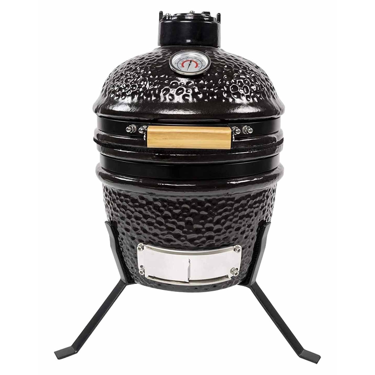 Gratar Kamado gradina, grill rotund, ceramic, cu capac, 44 x 55 cm, BBQ-13