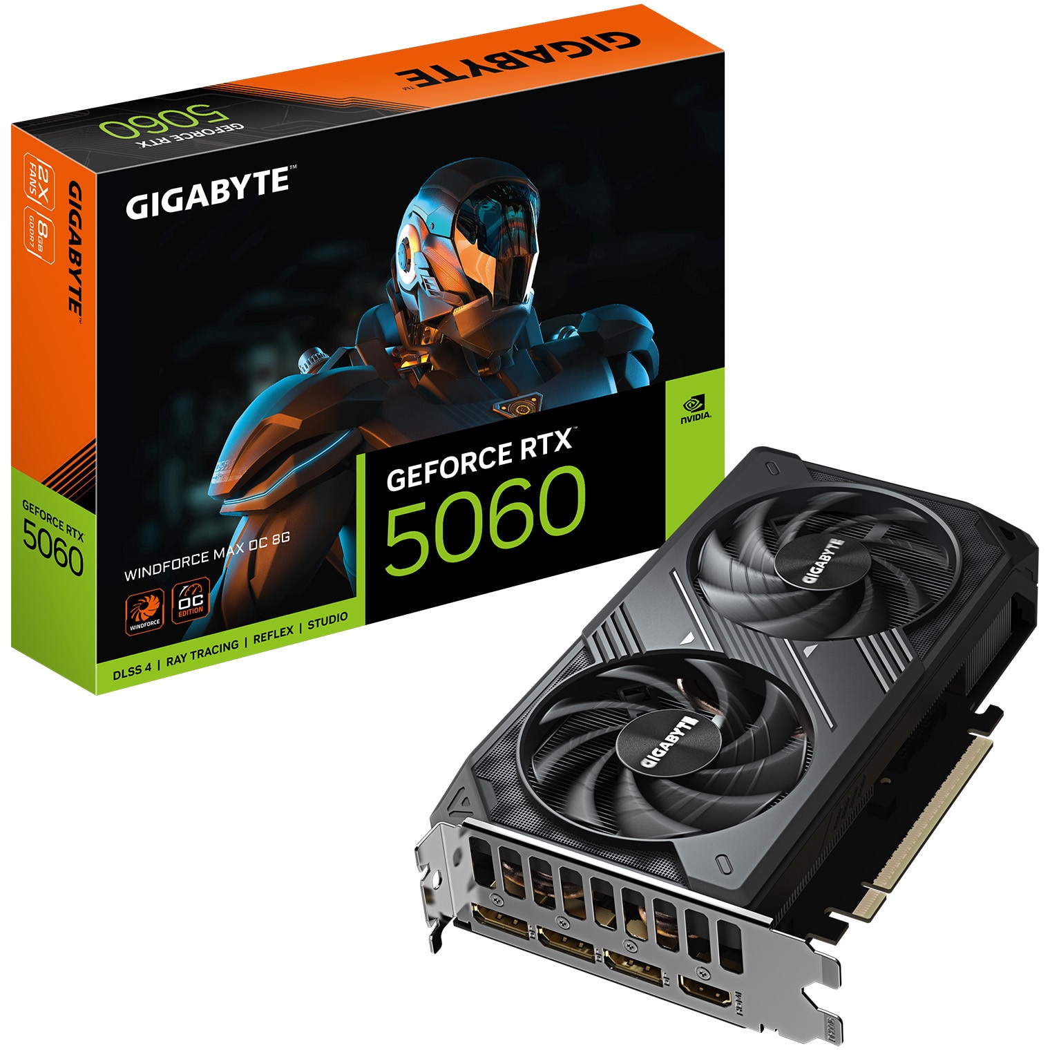 Gigabyte GeForce RTX 5060 WINDFORCE MAX OC 8G, GDDR7, 128-bit